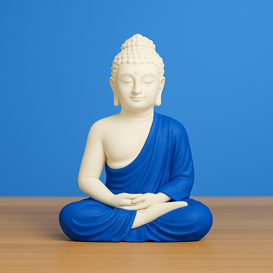 Buddha Idol – 6Inch " Dhyan Mudra Polymarble Statue for Peace & Décor